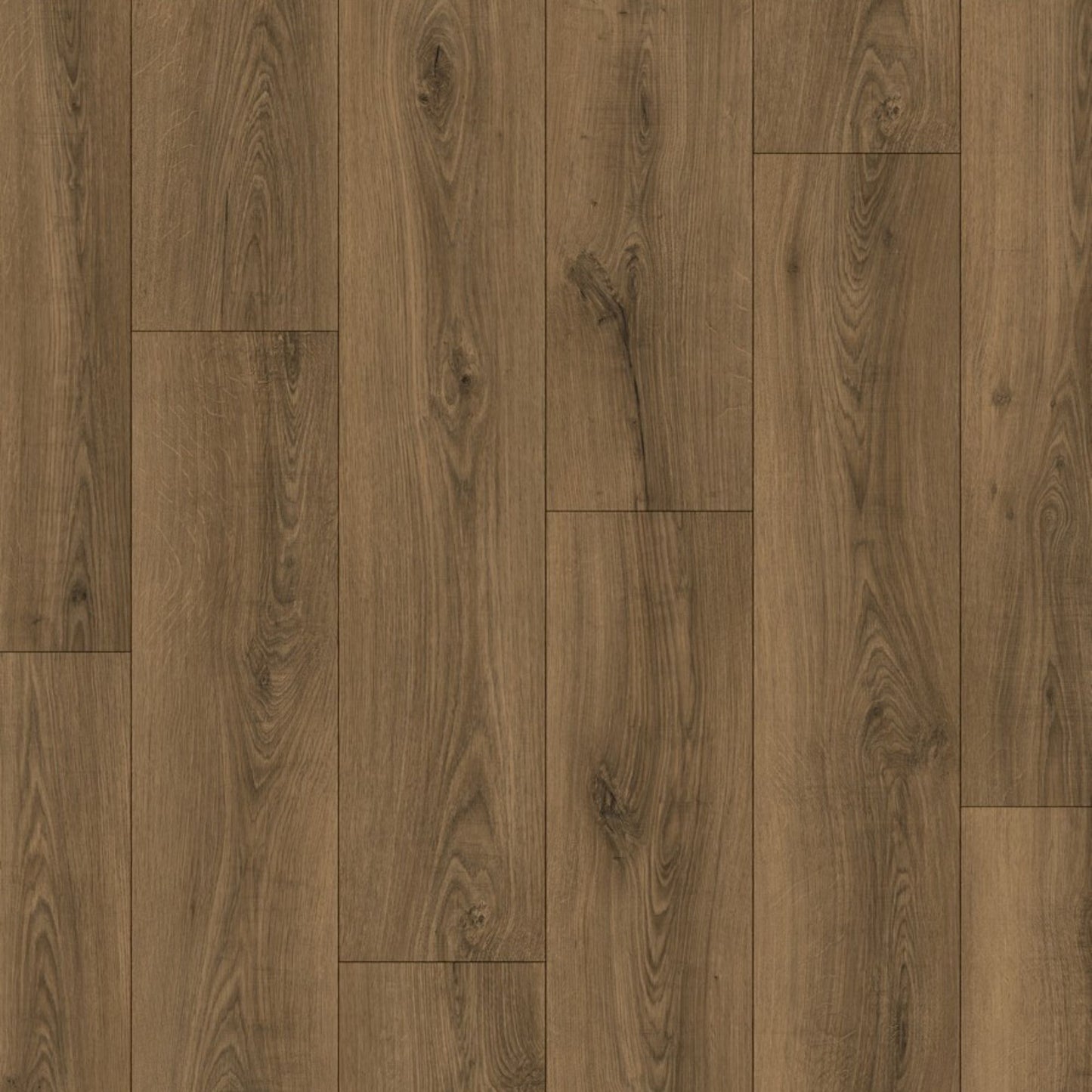 Pavimento in Laminato CLASSIC ROVERE CALDO QUICK-STEP impermeabile con bisellatura a stampa e sistema Uniclic compatibile con riscaldamento a pavimento