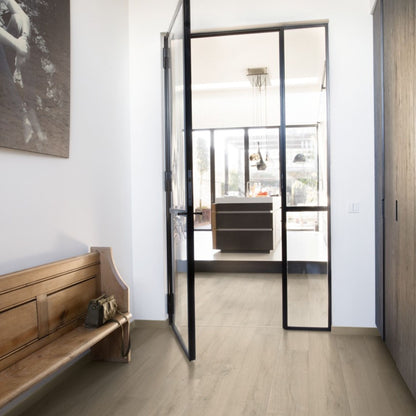 Pavimento in Laminato CAPTURE ROVERE SPAZZOLATO BEIGE QUICK-STEP bisellatura naturale, classe 32 e posa Uniclic per ambienti residenziali