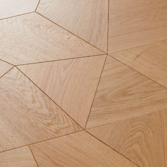 # PARQUET A DISEGNO GEOMETRIA PRISM ROVERE - LABOR LEGNO Design moderno, incastro 4 lati, finitura Oil UV, eleganza su misura per ambienti unici