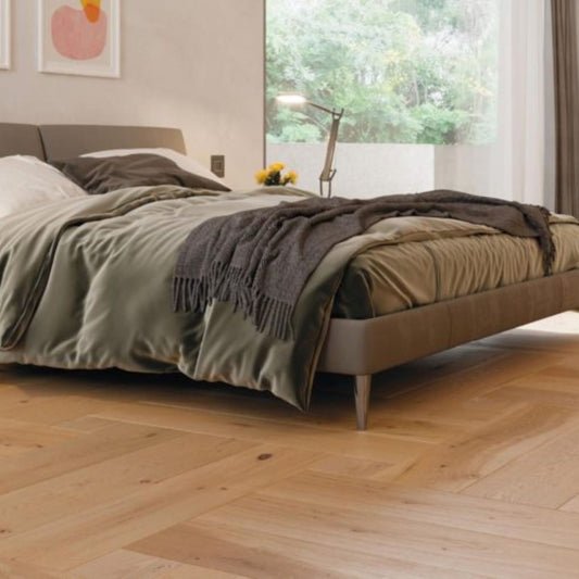 # PARQUET A DISEGNO GEOMETRIA WEAVE ROVERE - LABOR LEGNO Design concentrico, incastri su 4 lati, finitura vernice a base d’acqua