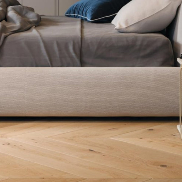 # PARQUET A DISEGNO SPINA UNGHERESE 45° MIX ROVERE - LABOR LEGNO design originale, posa a disegno elegante per ambienti luminosi