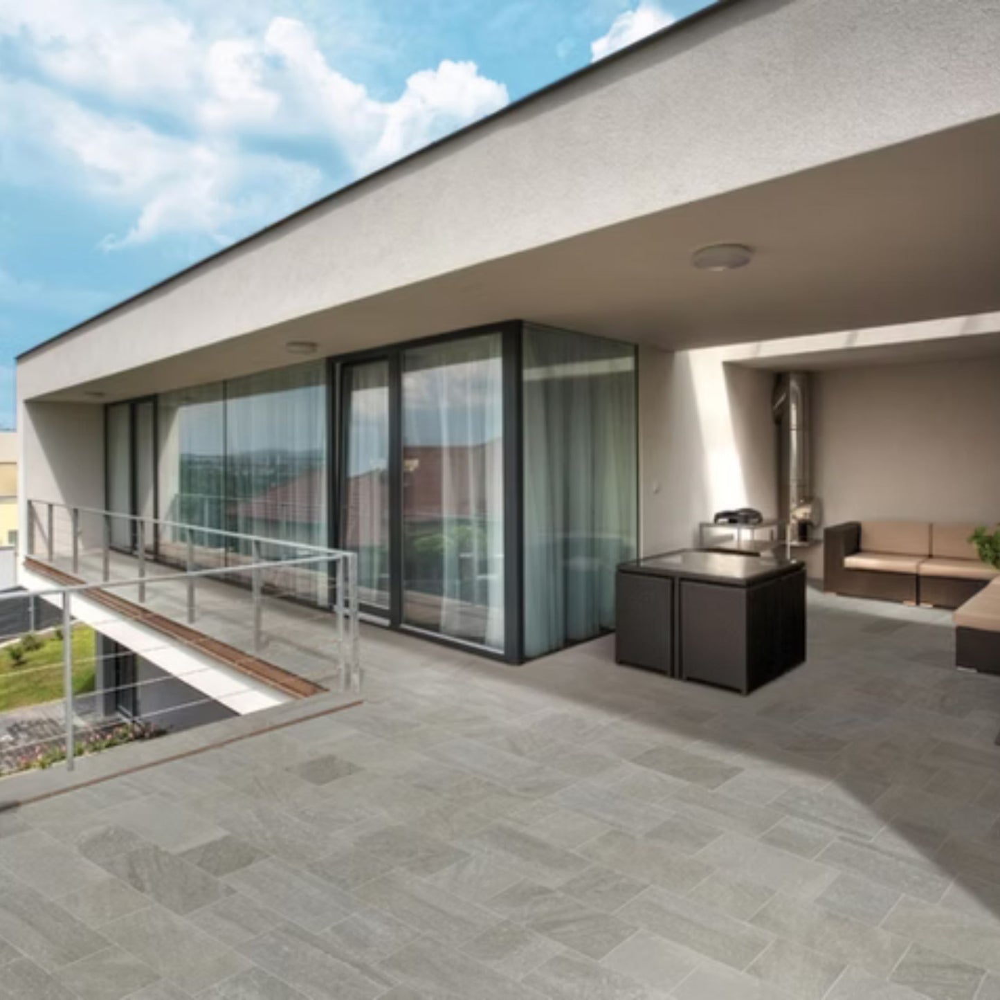 Pavimenti da Esterno Savoia Italia gres porcellanato outdoor effetto pietra alta resistenza per spazi esterni