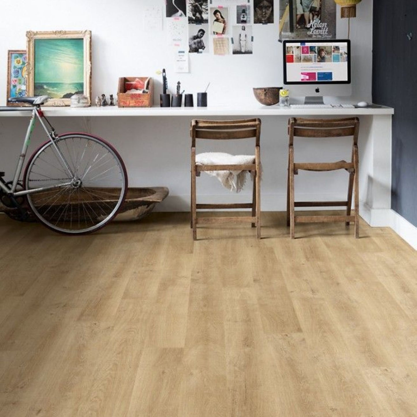 Pavimento in Laminato ELIGNA ROVERE VENEZIA NATURALE QUICK-STEP impermeabile con posa Uniclic e struttura adatta ad ambienti domestici ad alto utilizzo