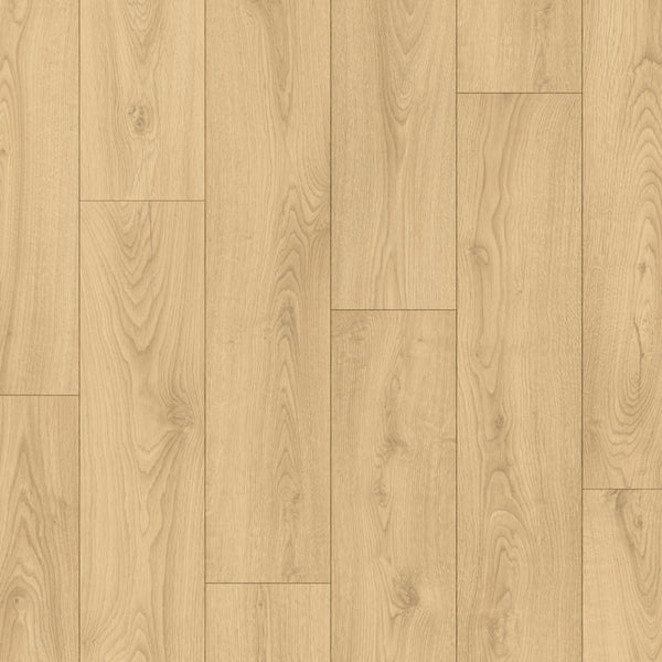 Pavimento in Laminato CLASSIC ROVERE DEL DESERTO GREIGE QUICK-STEP 100% impermeabile, bisellatura a stampa, sistema Uniclic