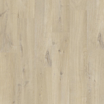 Pavimento in PVC BLOOM ROVERE COTONE BEIGE QUICK-STEP si integra facilmente con arredi moderni favorendo una percezione di ordine