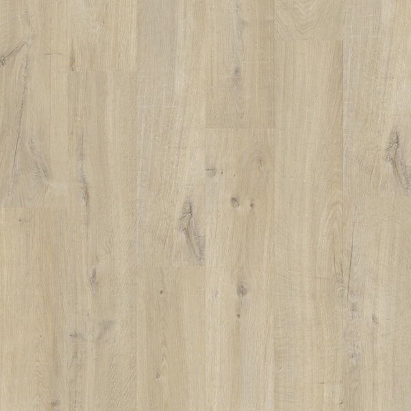 Pavimento in PVC BLOOM ROVERE COTONE BEIGE QUICK-STEP si integra facilmente con arredi moderni favorendo una percezione di ordine
