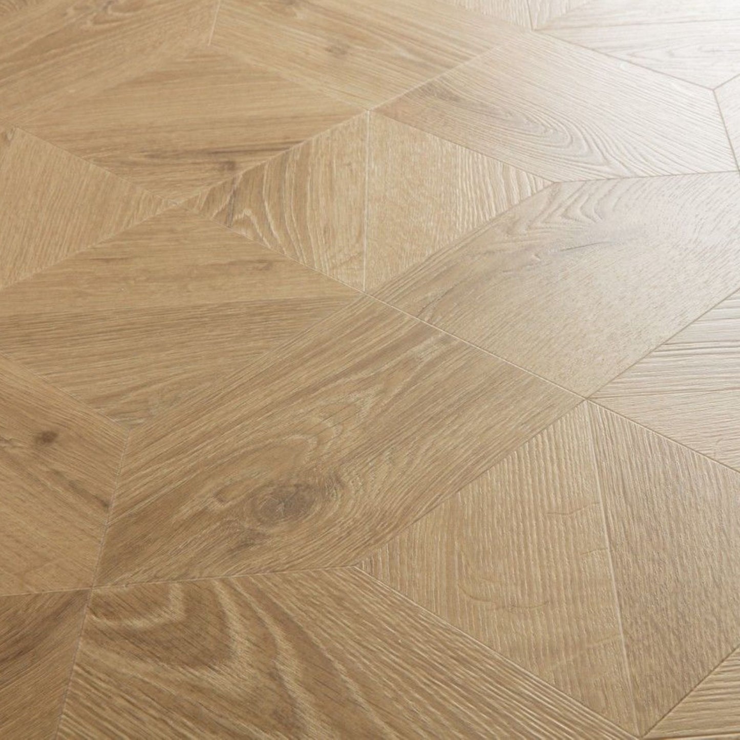 Pavimento in Laminato IMPRESSIVE PATTERNS ROVERE REALE NATURALE QUICK-STEP on posa geometrica, bisellatura naturale, impermeabilità totale