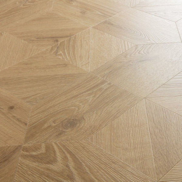 Pavimento in Laminato IMPRESSIVE PATTERNS ROVERE REALE NATURALE QUICK-STEP on posa geometrica, bisellatura naturale, impermeabilità totale