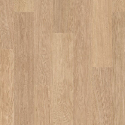 Pavimento in Laminato ELIGNA ROVERE VERNICIATO BIANCO QUICK-STEP impermeabile, classe 32, posa Uniclic, compatibile con riscaldamento a pavimento.