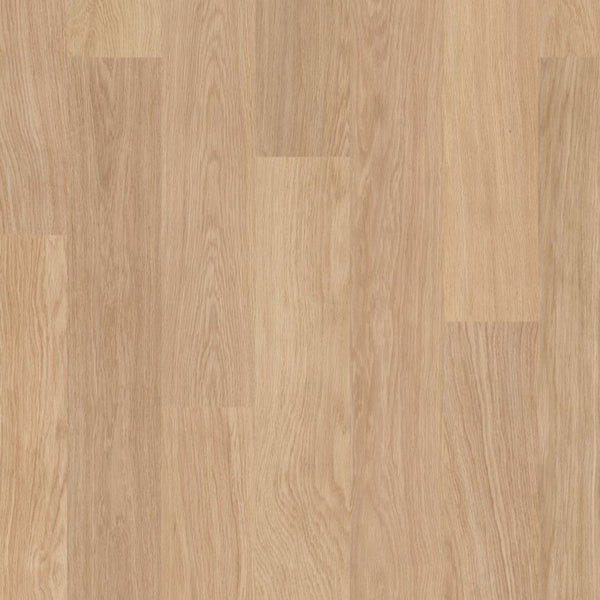 Pavimento in Laminato ELIGNA ROVERE VERNICIATO BIANCO QUICK-STEP impermeabile, classe 32, posa Uniclic, compatibile con riscaldamento a pavimento.