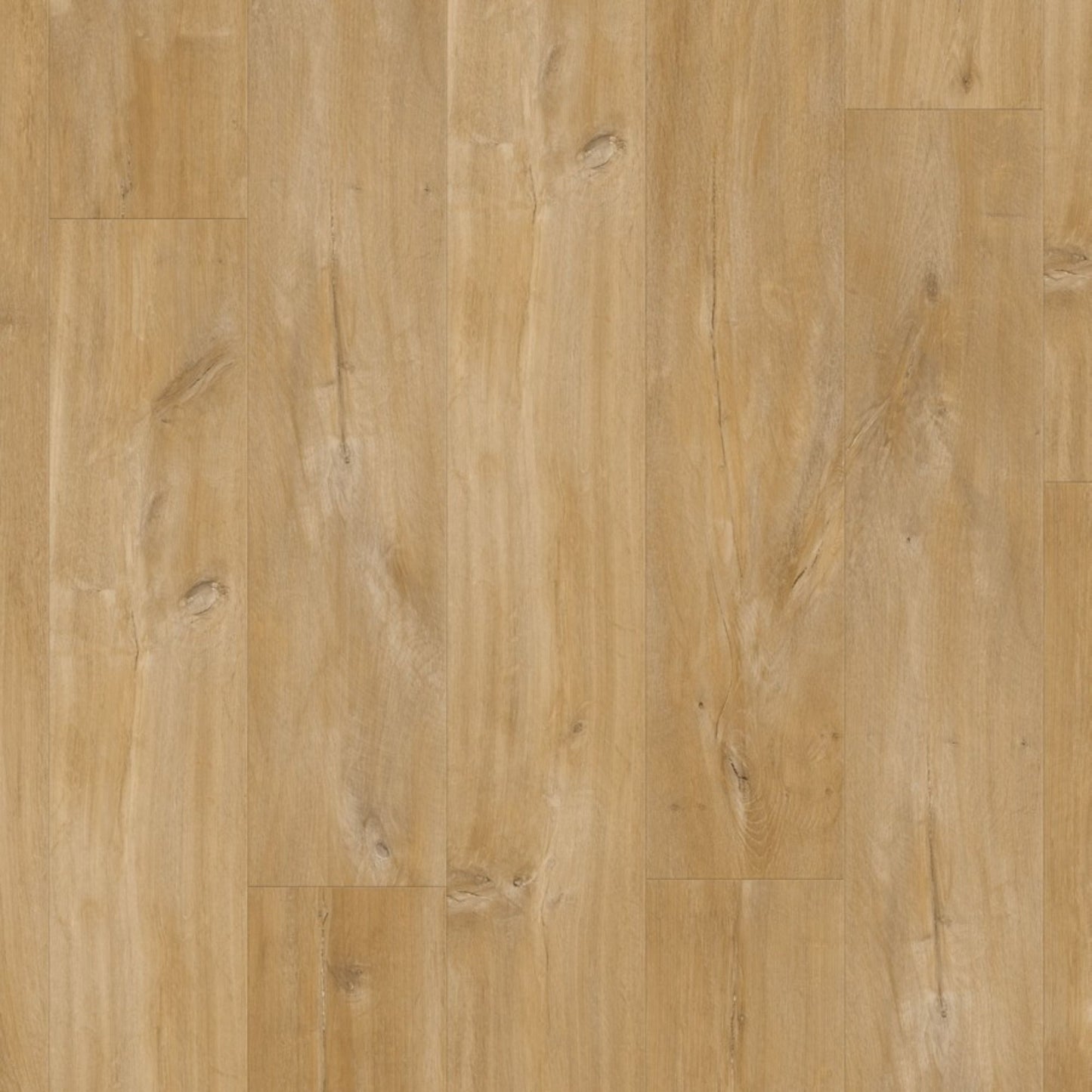 Pavimento in PVC BLOS ROVERE NATURALE DEL CANYON QUICK-STEP con materassino acustico, struttura impermeabile e sistema di posa Uniclic