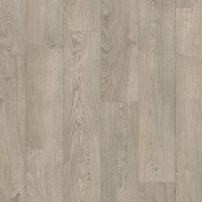Pavimento in Laminato CLASSIC ROVERE INVECCHIATO GRIGIO CHIARO QUICK-STEP compatibilità con riscaldamento a pavimento per ambienti residenziali