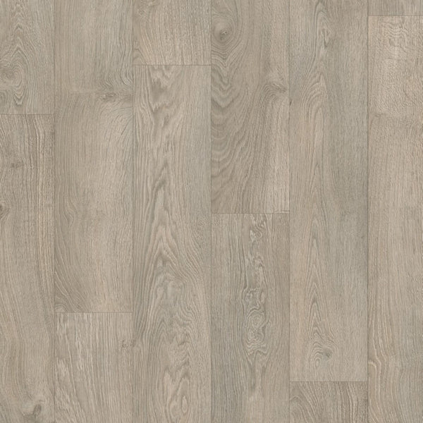 Pavimento in Laminato CLASSIC ROVERE INVECCHIATO GRIGIO CHIARO QUICK-STEP compatibilità con riscaldamento a pavimento per ambienti residenziali