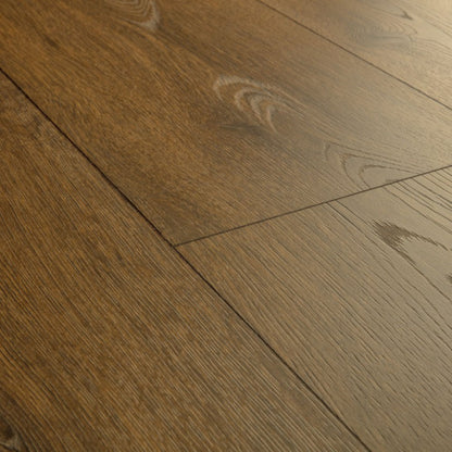 Pavimento in Laminato CLASSIC ROVERE CACAO QUICK-STEP con bisellatura a stampa, impermeabile, classe 32 e sistema Uniclic