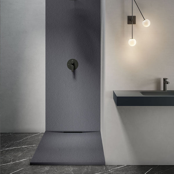 # PIATTO DOCCIA LIMITE lineare con piletta nascosta - FIORA BATH design innovativo griglia abbinata