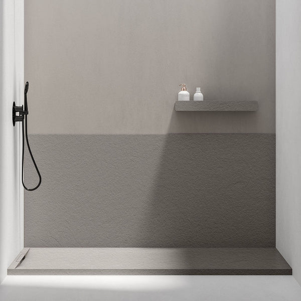 # PIATTO DOCCIA LIMITE lineare con piletta nascosta - FIORA BATH design innovativo griglia abbinata