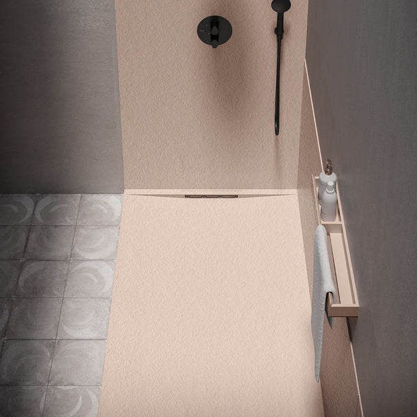 # PIATTO DOCCIA LIMITE lineare con piletta nascosta - FIORA BATH design innovativo griglia abbinata