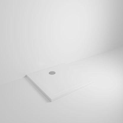 # PIATTO DOCCIA QUADRATO con SCARICO LATO PARETE H4cm SQUASH - CERAMICA DOLOMITE installazione sopra filo pavimento per bagno