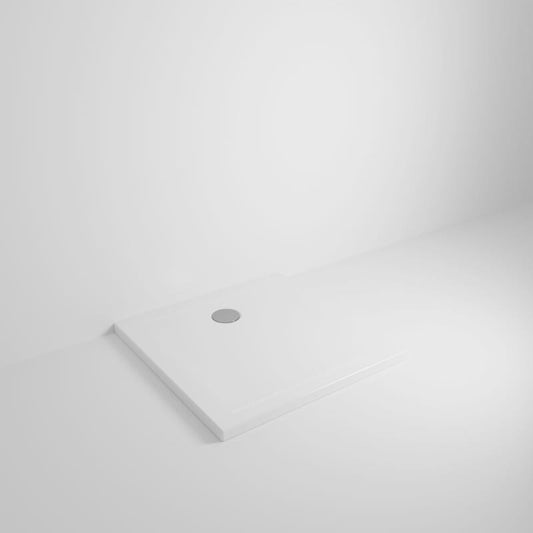 # PIATTO DOCCIA QUADRATO con SCARICO LATO PARETE H4cm SQUASH - CERAMICA DOLOMITE installazione sopra filo pavimento per bagno