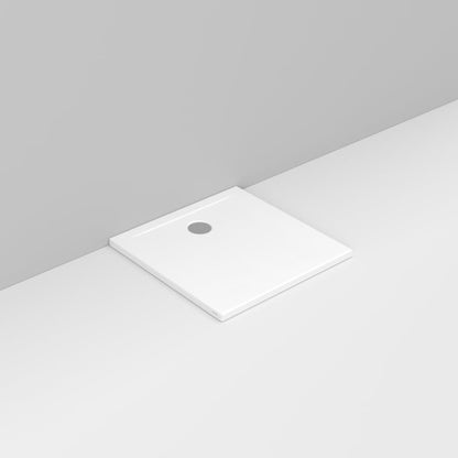 # PIATTO DOCCIA QUADRATO con SCARICO LATO PARETE H4cm SQUASH - CERAMICA DOLOMITE installazione sopra filo pavimento per bagno