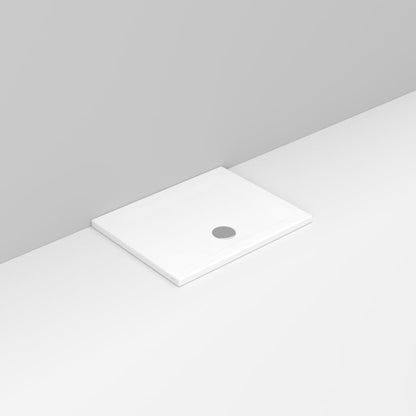 # PIATTO DOCCIA RETTANGOLARE con SCARICO ESTERNO H4cm SQUASH - CERAMICA DOLOMITE installazione sopra filo pavimento per bagno