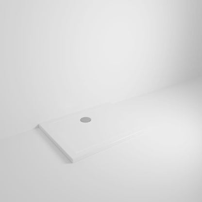 # PIATTO DOCCIA RETTANGOLARE con SCARICO LATO PARETE H4cm SQUASH - CERAMICA DOLOMITE installazione sopra filo pavimento per bagno