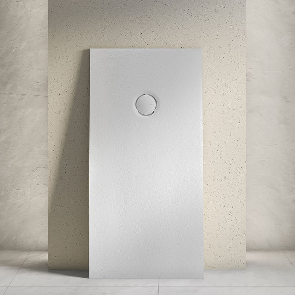 # PIATTO DOCCIA SELENE in finitura ardesia - FIORA BATH moderno con griglia circolare in rilievo
