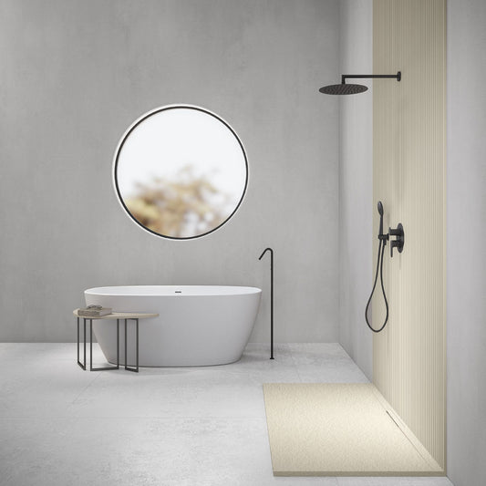 # PIATTO DOCCIA TRACE con griglia nascosta - FIORA BATH elegante e originale design puro e lineare