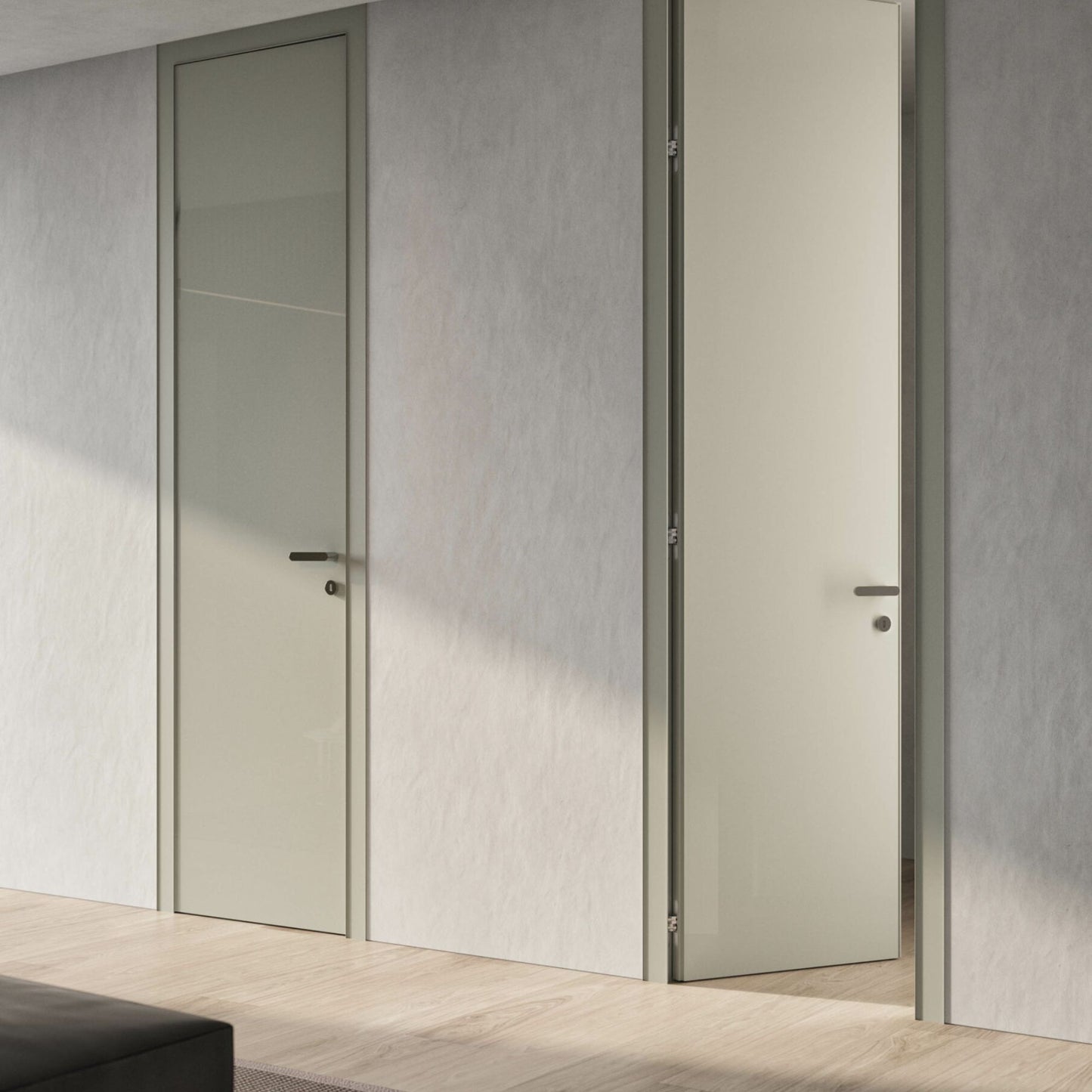 # PORTA LEVIA - RES ITALIA Sistemi battenti, scorrevoli e a scomparsa con profilo in alluminio minimale