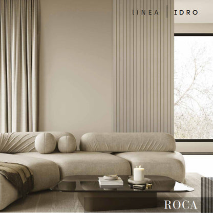 Pannello Lamellare Idrorepellente ROCA Linea IDRO WALLL. per Rivestimento Bagno e Pareti Umide Effetto Design Moderno