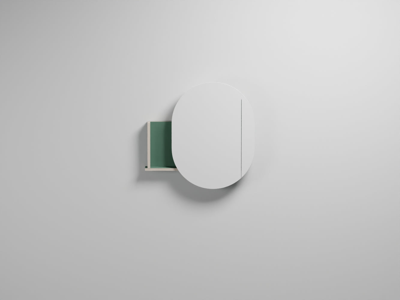 # SPECCHIO CONTENITORE DESTRO anti-graffio per bagno THEO - CIELO complementi d'arredo multifunzionale in Fenix