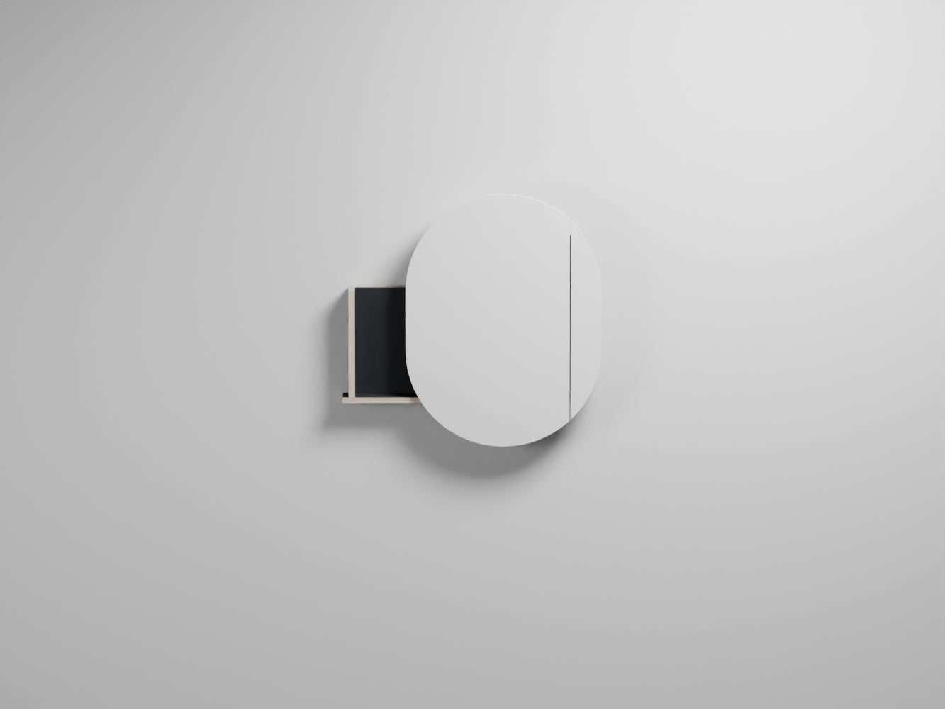 # SPECCHIO CONTENITORE DESTRO anti-graffio per bagno THEO - CIELO complementi d'arredo multifunzionale in Fenix