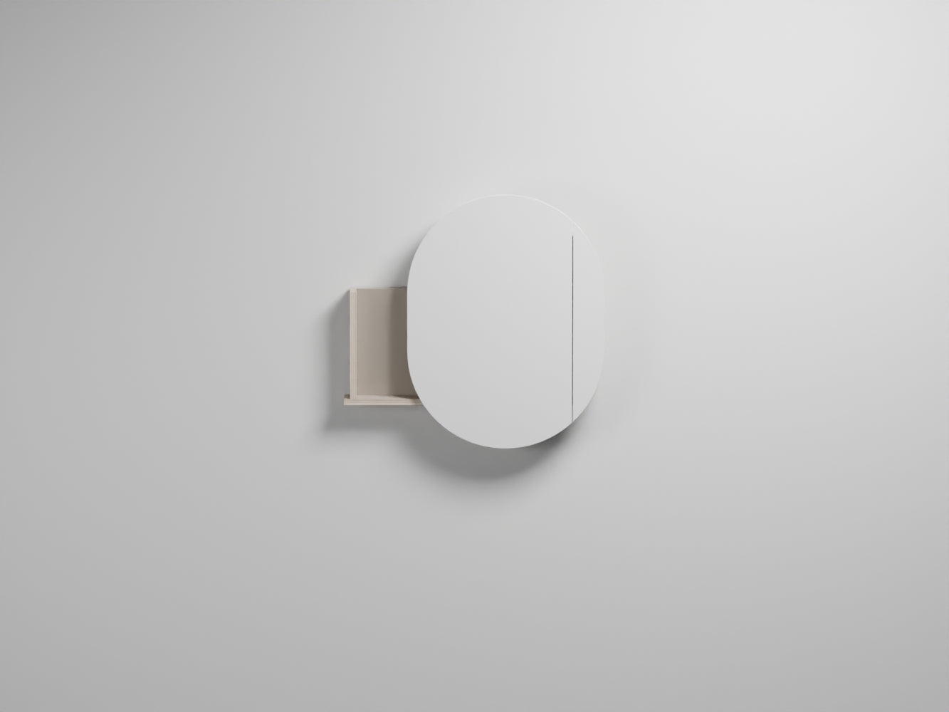 # SPECCHIO CONTENITORE DESTRO anti-graffio per bagno THEO - CIELO complementi d'arredo multifunzionale in Fenix