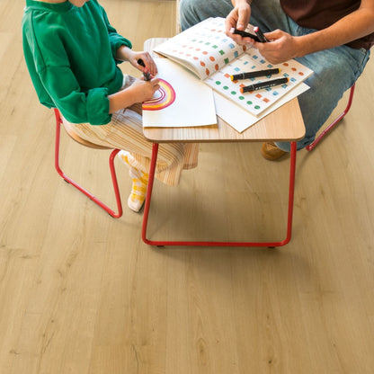 Pavimento in PVC BLOOM ROVERE MIELE SPAZZOLATO QUICK-STEP effetto legno naturale doga media con Uniclic