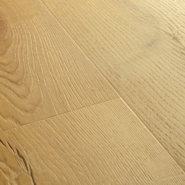 Pavimento in PVC BLOOM ROVERE MIELE SPAZZOLATO QUICK-STEP effetto legno naturale doga media con Uniclic