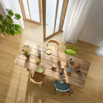 Pavimento in PVC BLOOM ROVERE MIELE SPAZZOLATO QUICK-STEP effetto legno naturale doga media con Uniclic