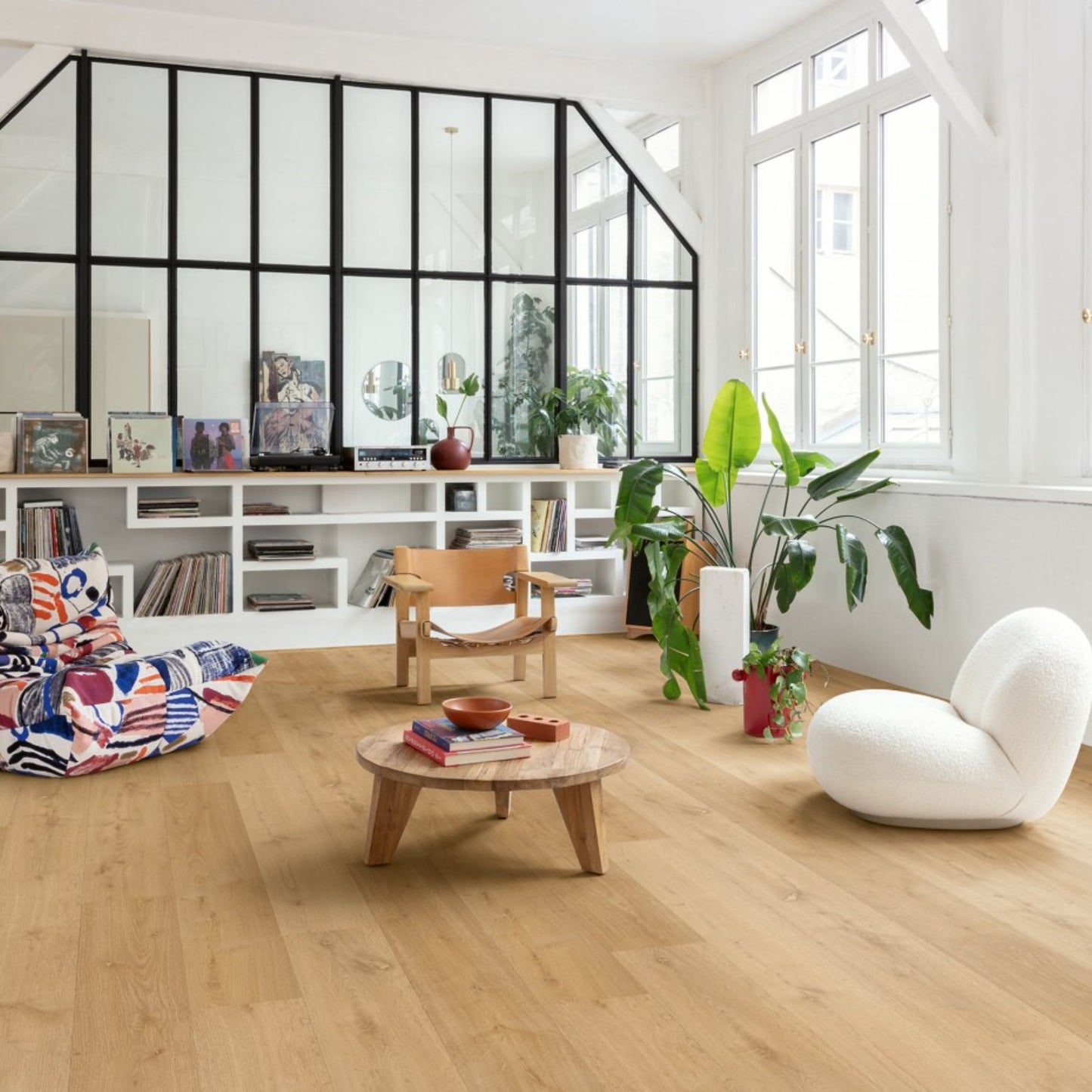Pavimento in PVC BLOOM ROVERE NATURALE ELEGANTE QUICK-STEP elegante a doga media con sistema Uniclic