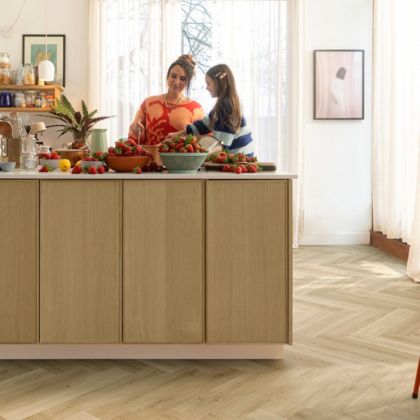 Pavimento in PVC CIRO BEIGE NATURALE QUICK-STEP finitura beige naturale restituisce un effetto legno sobrio e luminoso