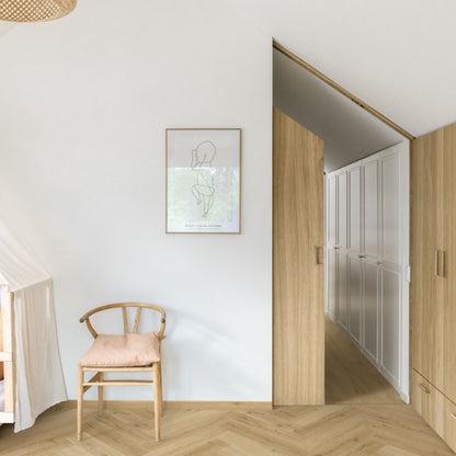 Pavimento in PVC CIRO BEIGE NATURALE QUICK-STEP finitura beige naturale restituisce un effetto legno sobrio e luminoso
