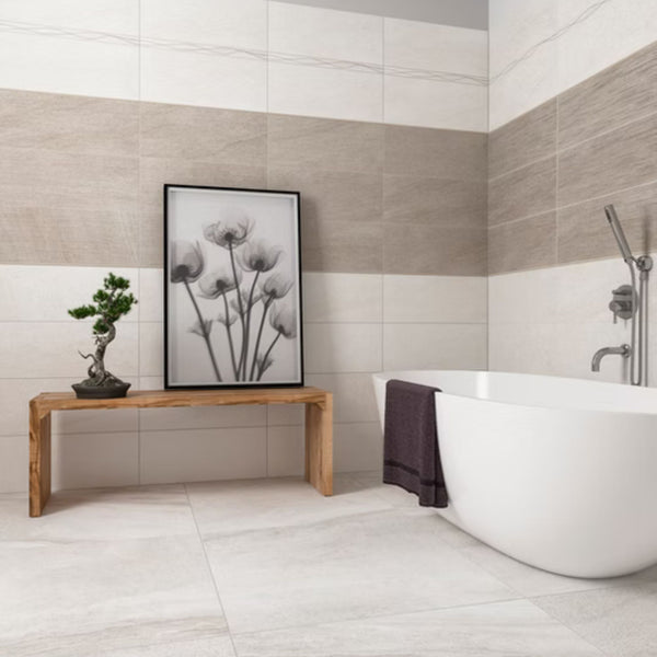 Piastrella BEST SCULPTURE IVORY 25x60mm - IDEA CERAMICA Gres porcellanato decorativo chiaro ed eleganti per pareti moderne