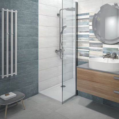 Piastrella KI-MATCH WHITE 25x60mm - IDEA CERAMICA Gres porcellanato elegante, luminoso e versatile per rivestimenti moderni