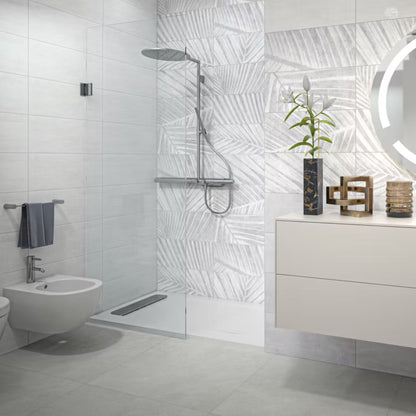 Piastrella KI-MATCH WHITE 25x60mm - IDEA CERAMICA Gres porcellanato elegante, luminoso e versatile per rivestimenti moderni