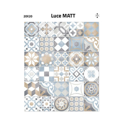 Piastrella LUCE MATT 20x20mm - IDEA CERAMICA Gres porcellanato opaco e moderno, ideale per rivestimenti creativi in ambienti dallo stile minimal