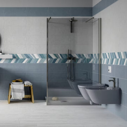 Piastrella VERNISSAGE NEVE 25x60mm - IDEA CERAMICA Gres porcellanato raffinata e luminoso per rivestimenti bagno