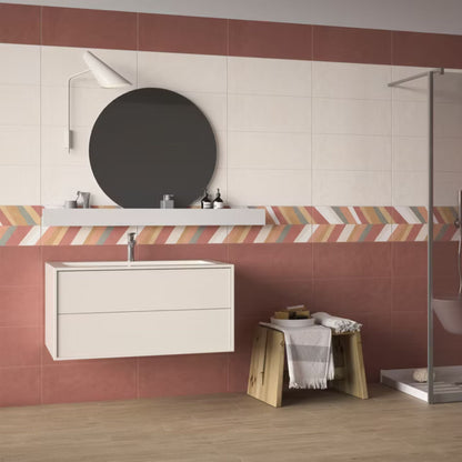 Piastrella VERNISSAGE NEVE 25x60mm - IDEA CERAMICA Gres porcellanato raffinata e luminoso per rivestimenti bagno
