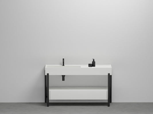 # LAVABO PLINIO 140 CON CASSETTO in ceramica - CIELO finiture pregiate e stile moderno per bagno di lusso