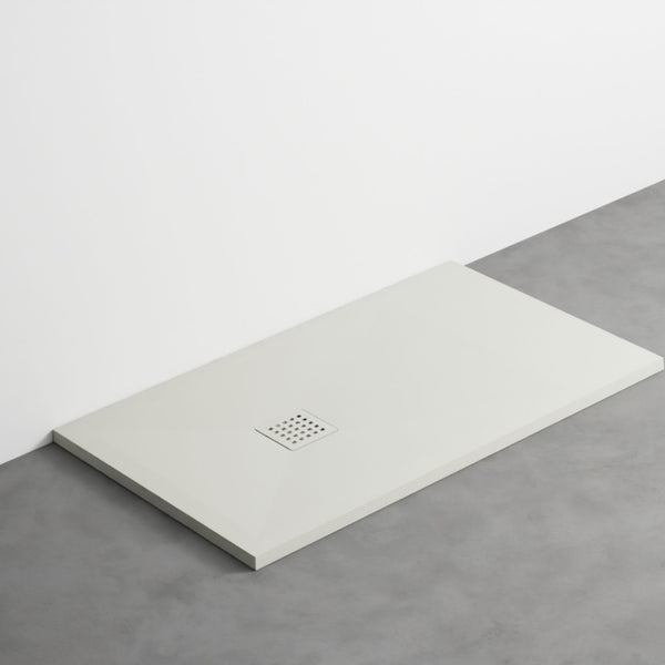 # PIATTO DOCCIA INFINITO soli 3cm di spessore in ceramica effetto pietra - CIELO installazione filo pavimento o da appoggio