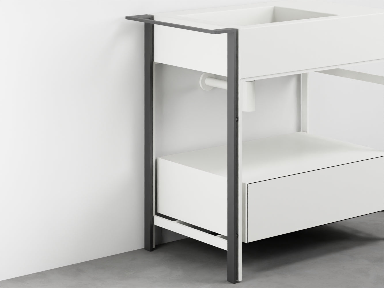 # PORTASCIUGAMANI LATERALE NARCISO - CIELO complemento d'arredo elegante per bagno