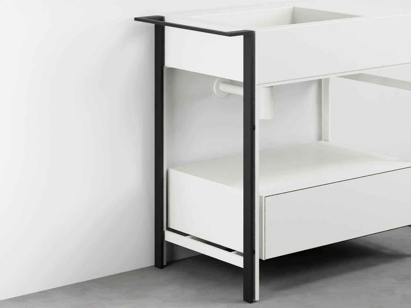 # PORTASCIUGAMANI LATERALE NARCISO - CIELO complemento d'arredo elegante per bagno