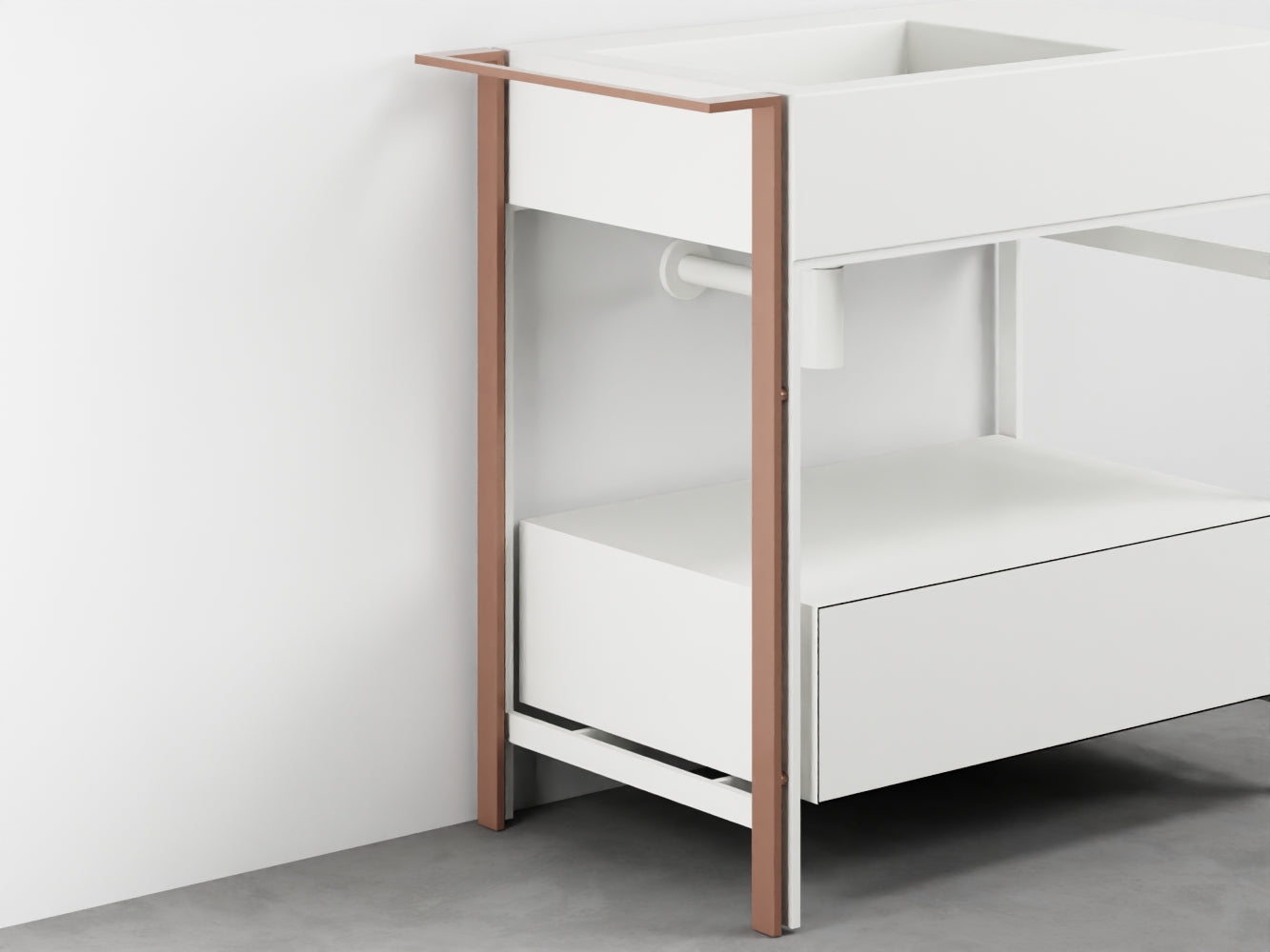 # PORTASCIUGAMANI LATERALE NARCISO - CIELO complemento d'arredo elegante per bagno